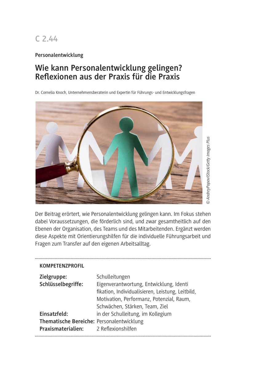 Wie kann Personalentwicklung gelingen?