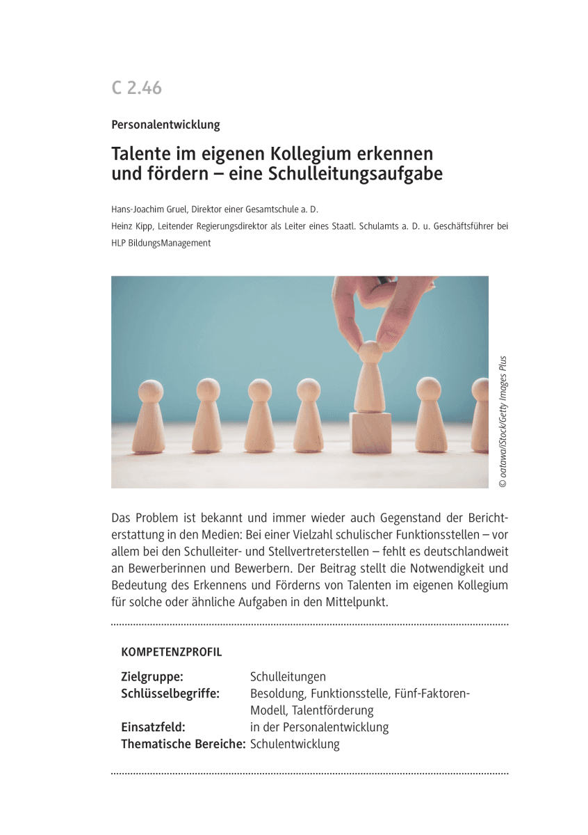 Talente im Kollegium erkennen und fördern