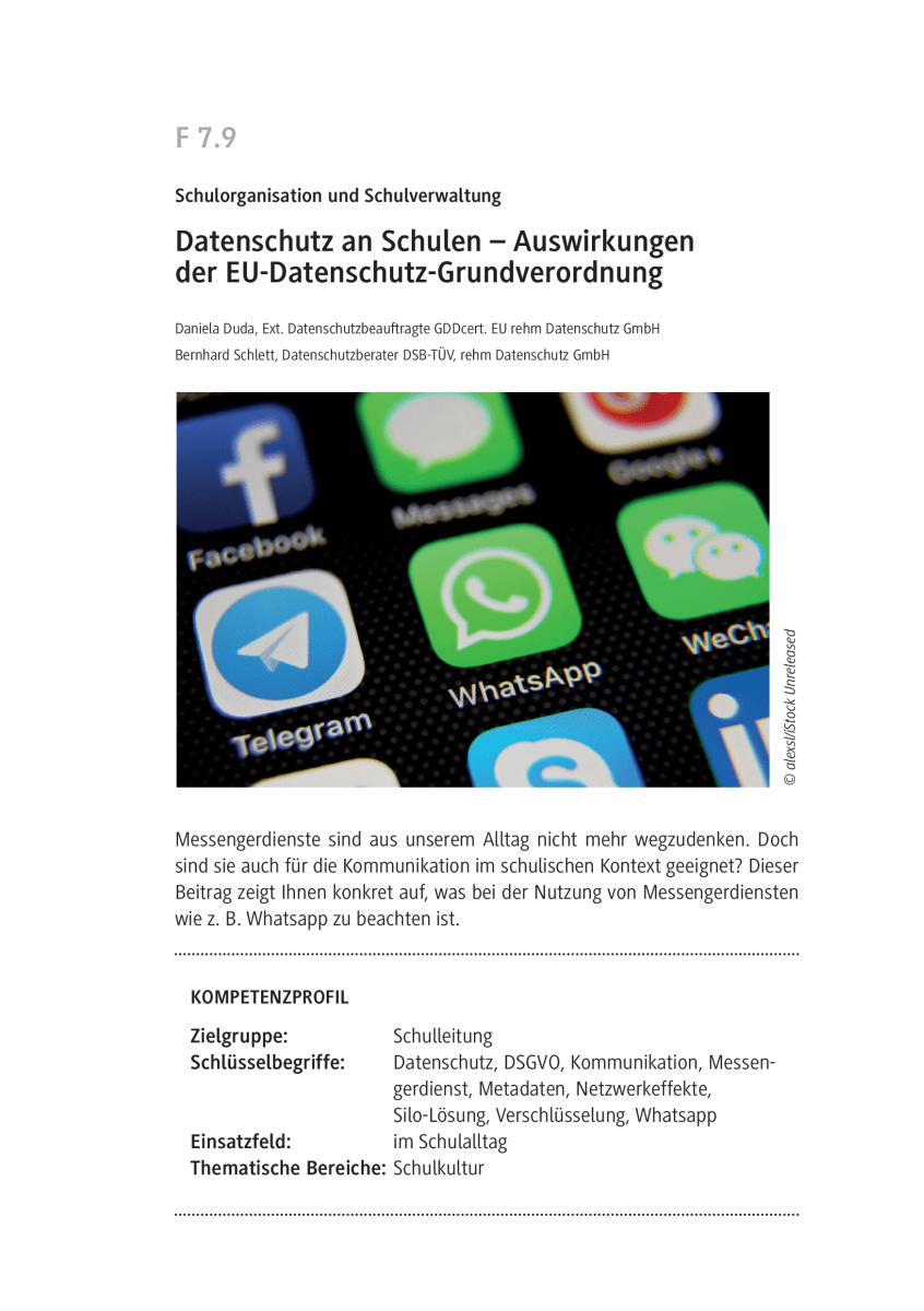 Datenschutz an Schulen
