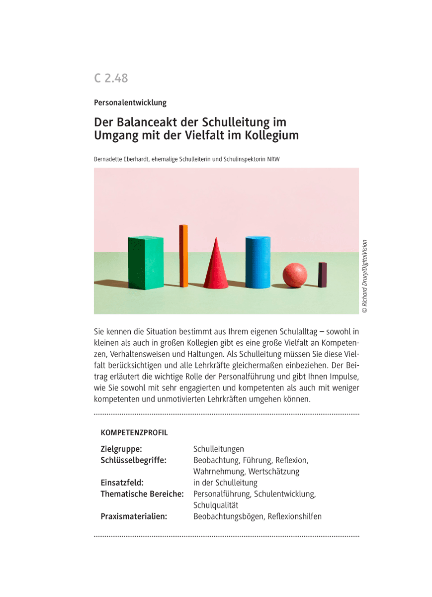 Der Balanceakt der Schulleitung im Umgang mit der Vielfalt im Kollegium