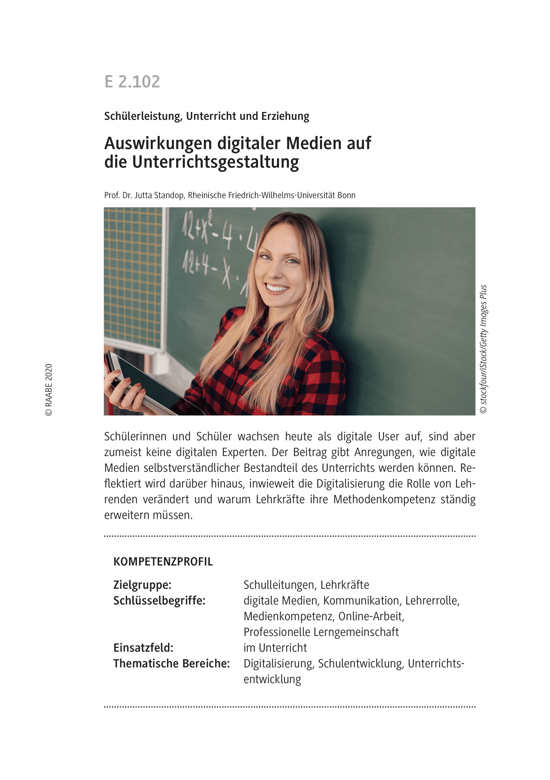 Auswirkungen digitaler Medien auf die Unterrichtsgestaltung