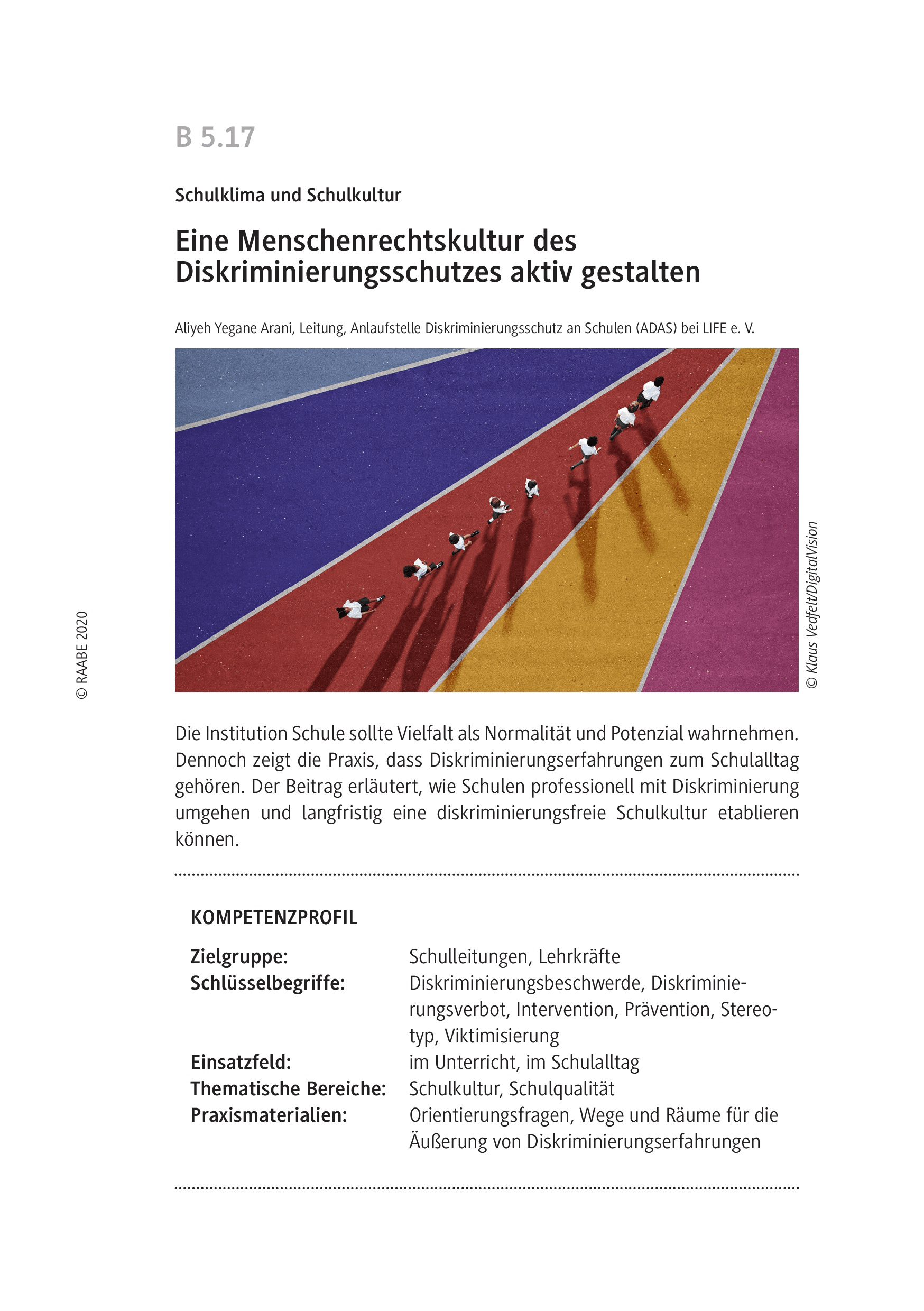 Eine Menschenrechtskultur des Diskriminierungsschutzes aktiv gestalten