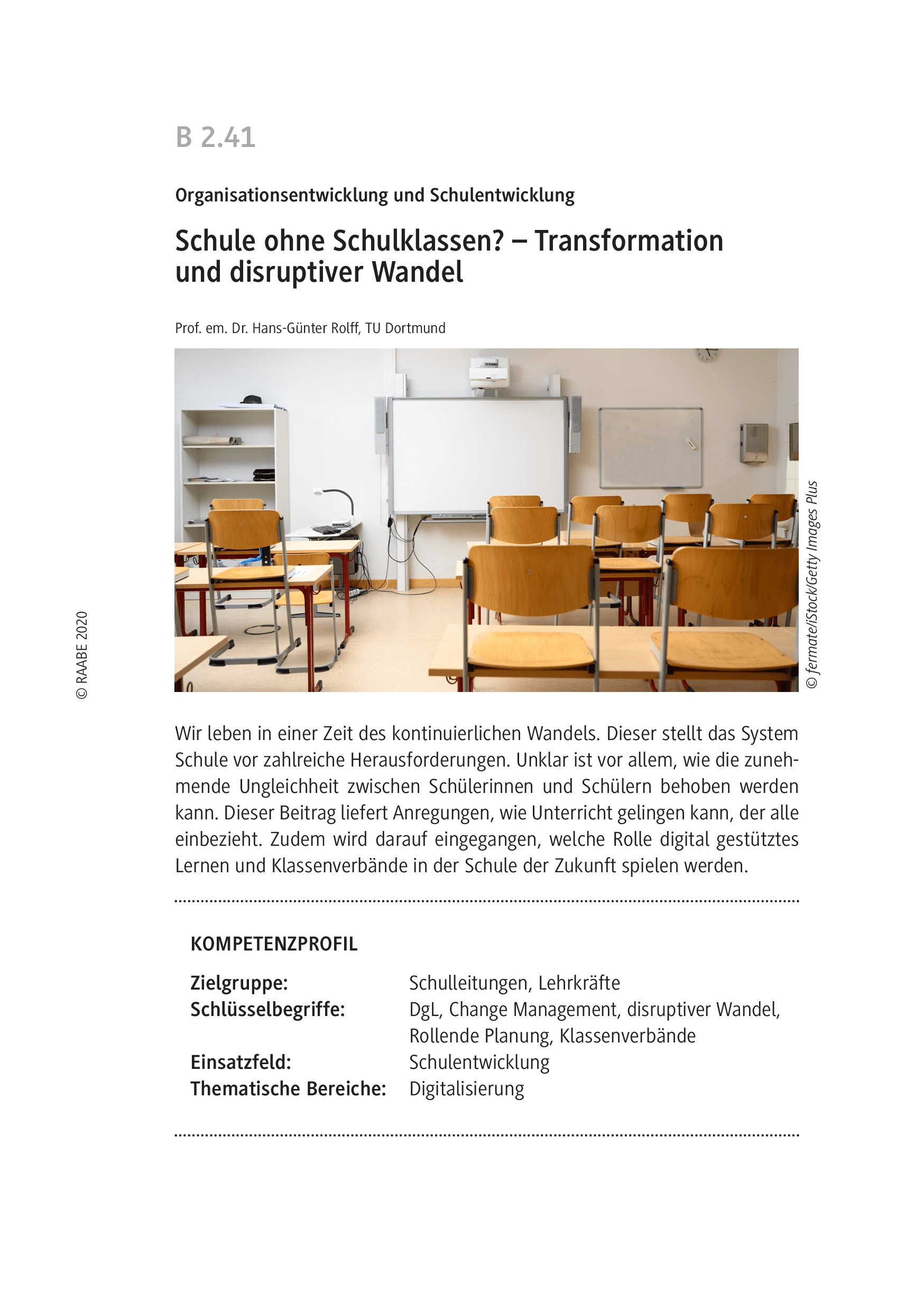 Schule ohne Schulklassen
