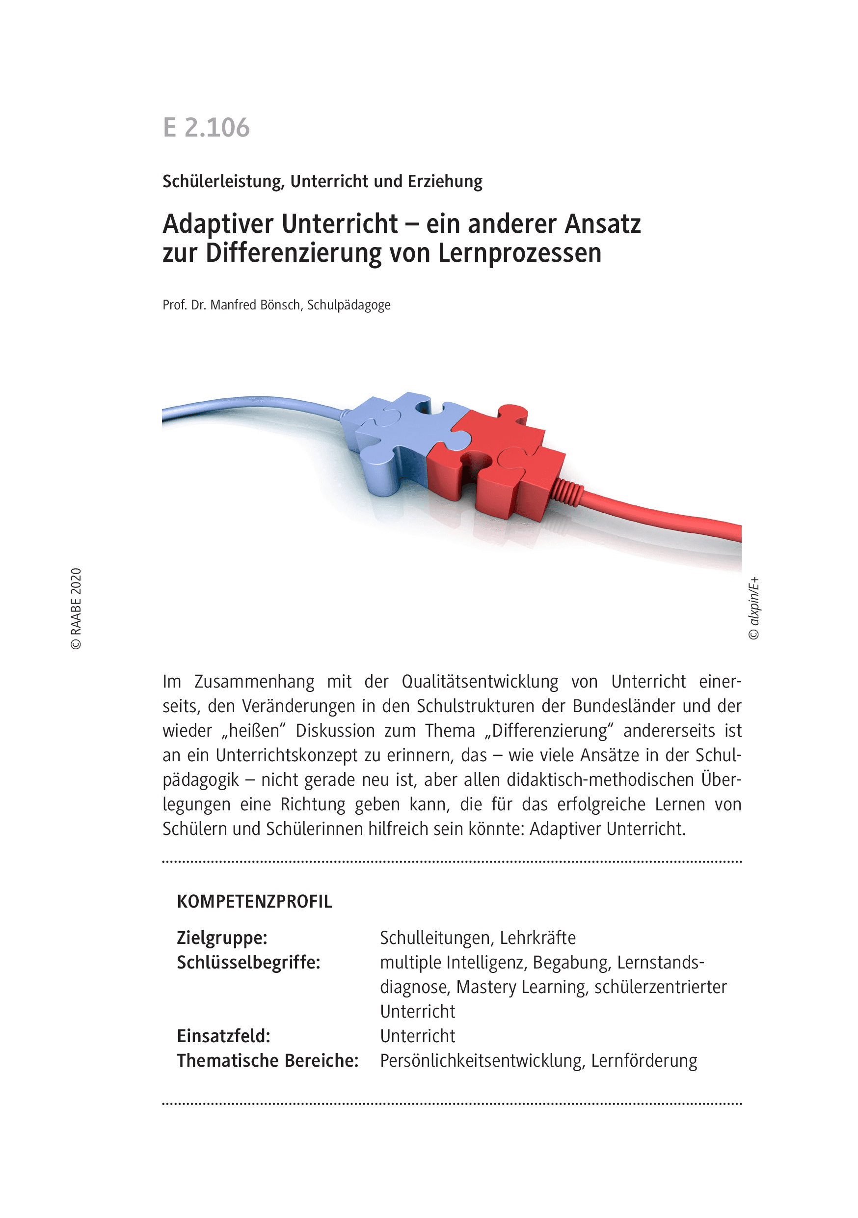 Adaptiver Unterricht
