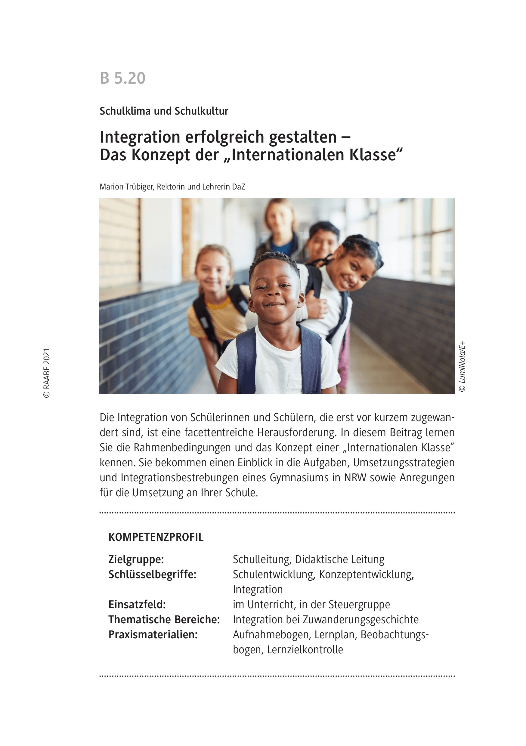 Das Konzept der Internationalen Klasse