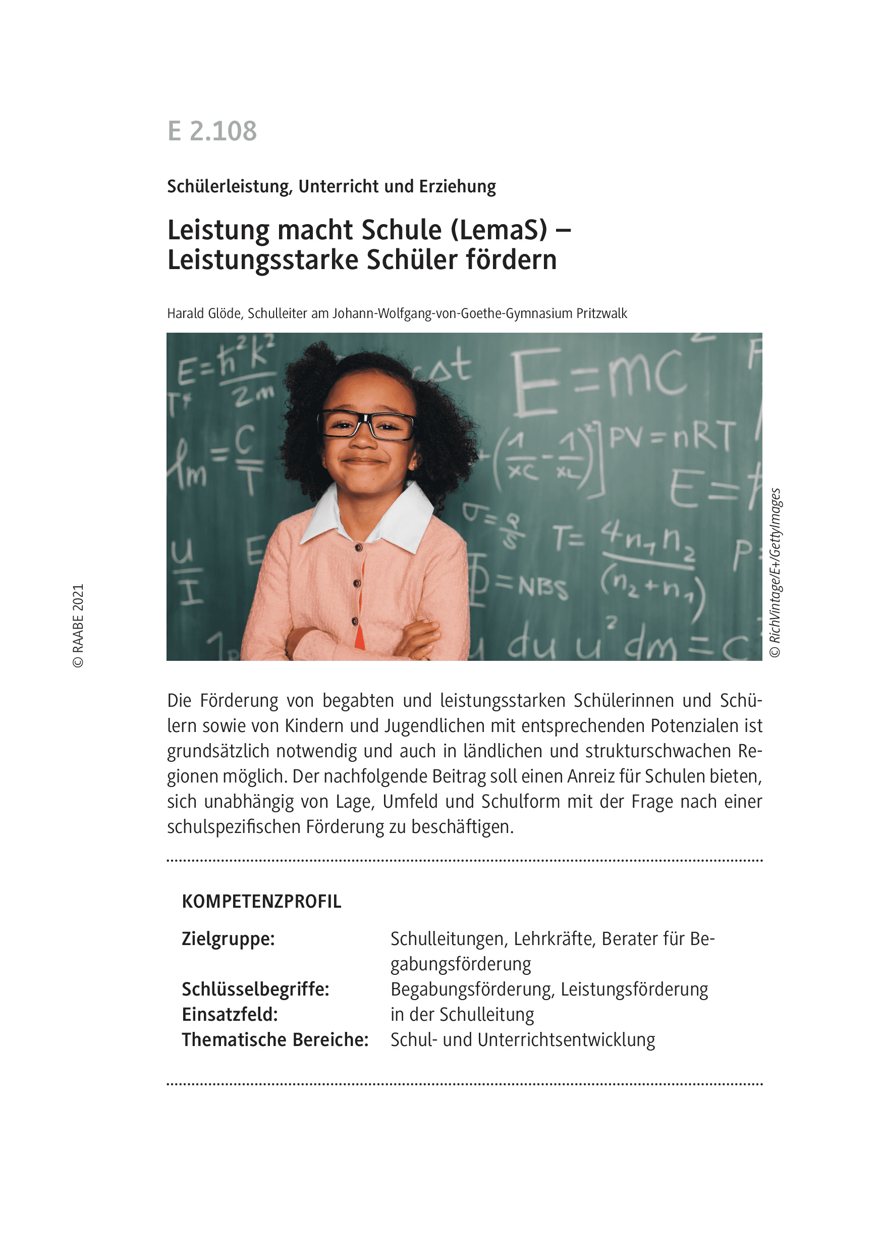 Leistung macht Schule