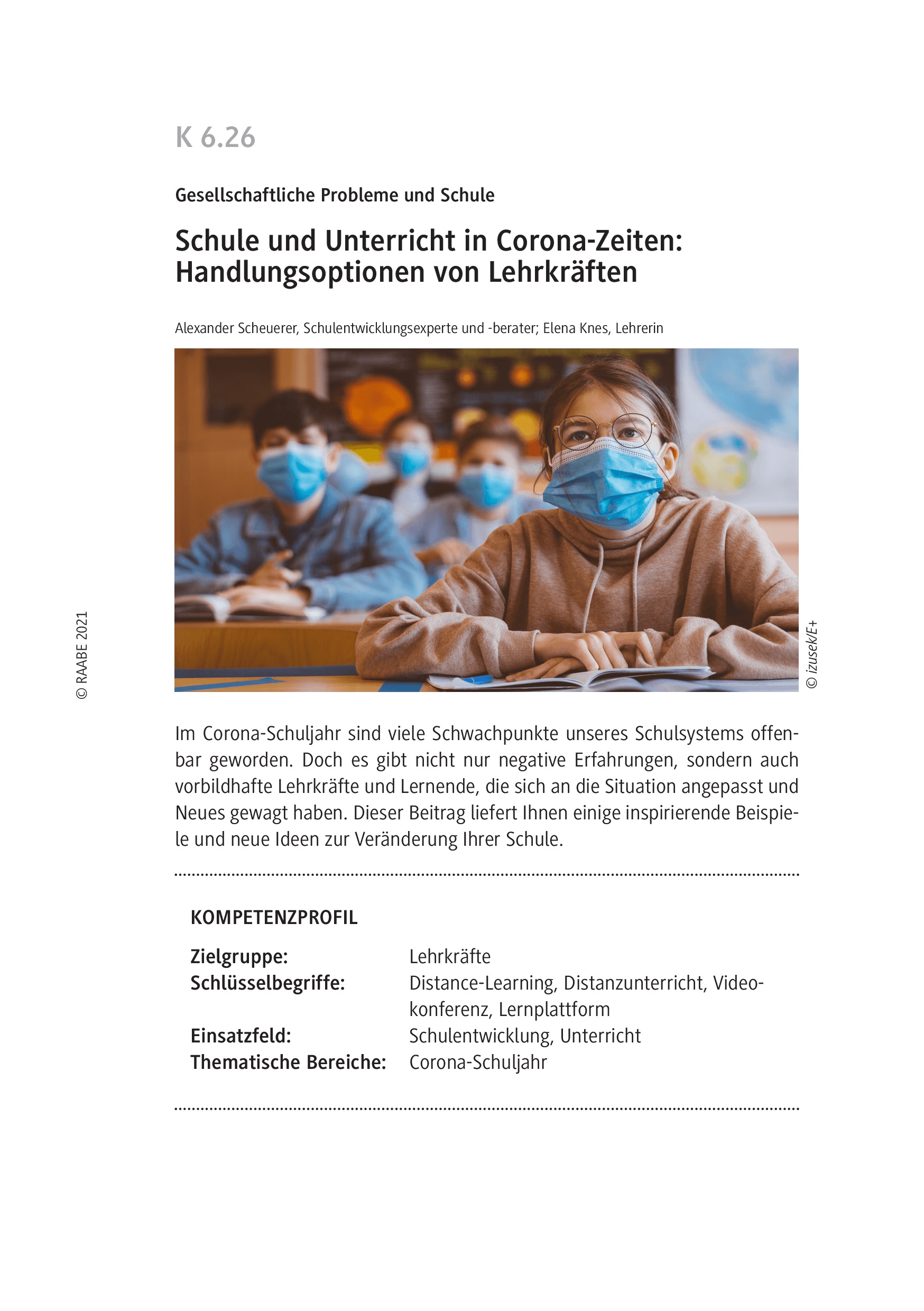 Schule und Unterricht in Corona-Zeiten