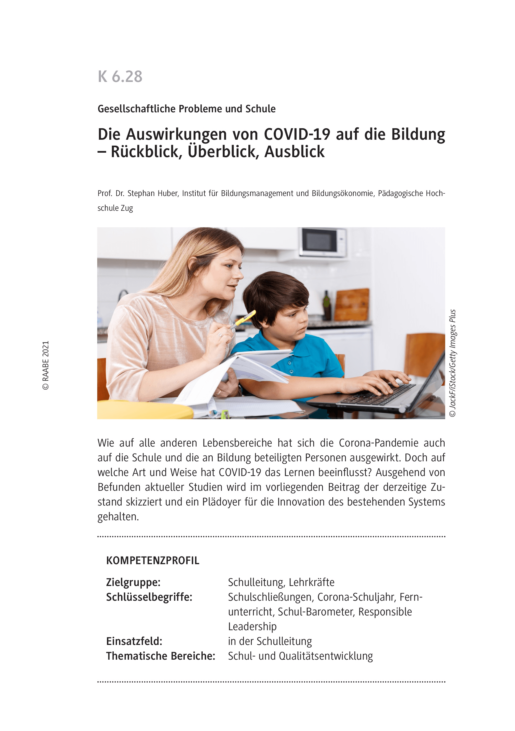 Die Auswirkungen von COVID-19 auf die Bildung