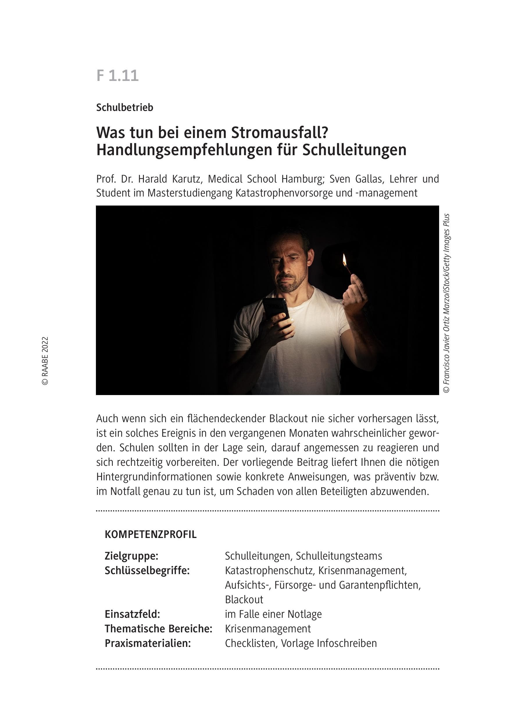 Was tun bei einem Stromausfall?