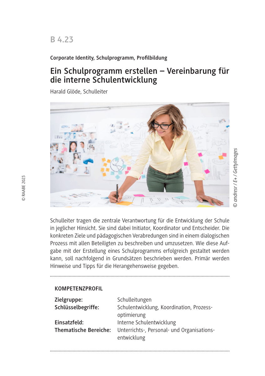 Ein Schulprogramm erstellen