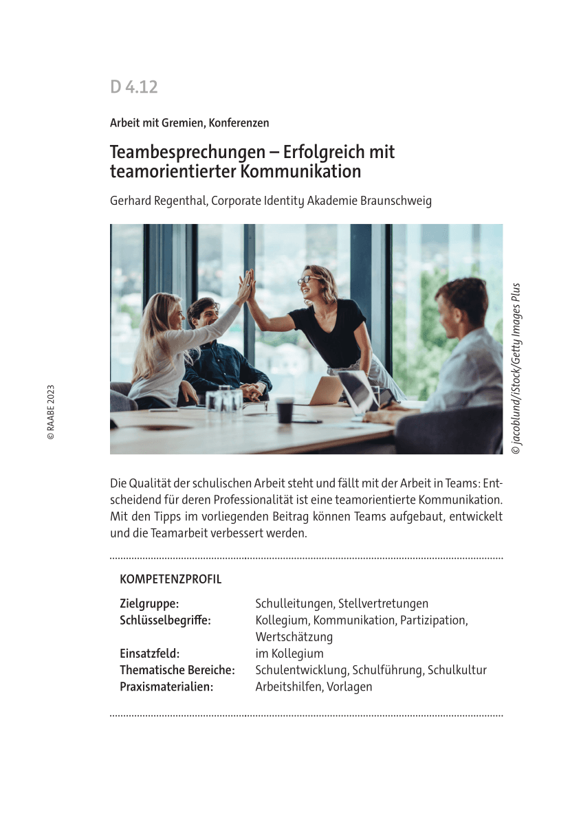 Teambesprechungen