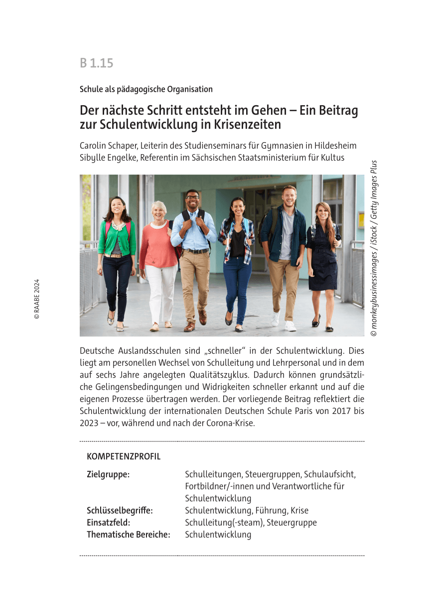 Der nächste Schritt entsteht im Gehen
