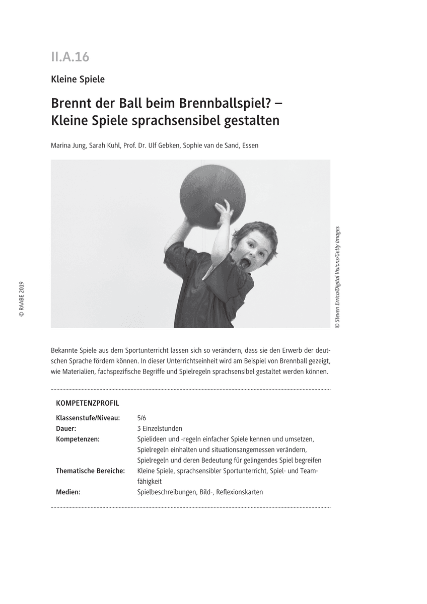 Brennt der Ball beim Brennballspiel?