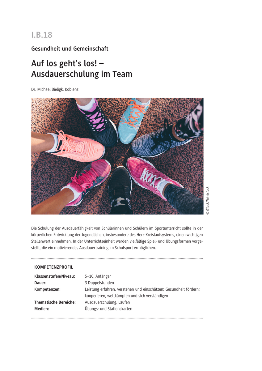 Ausdauerschulung im Team