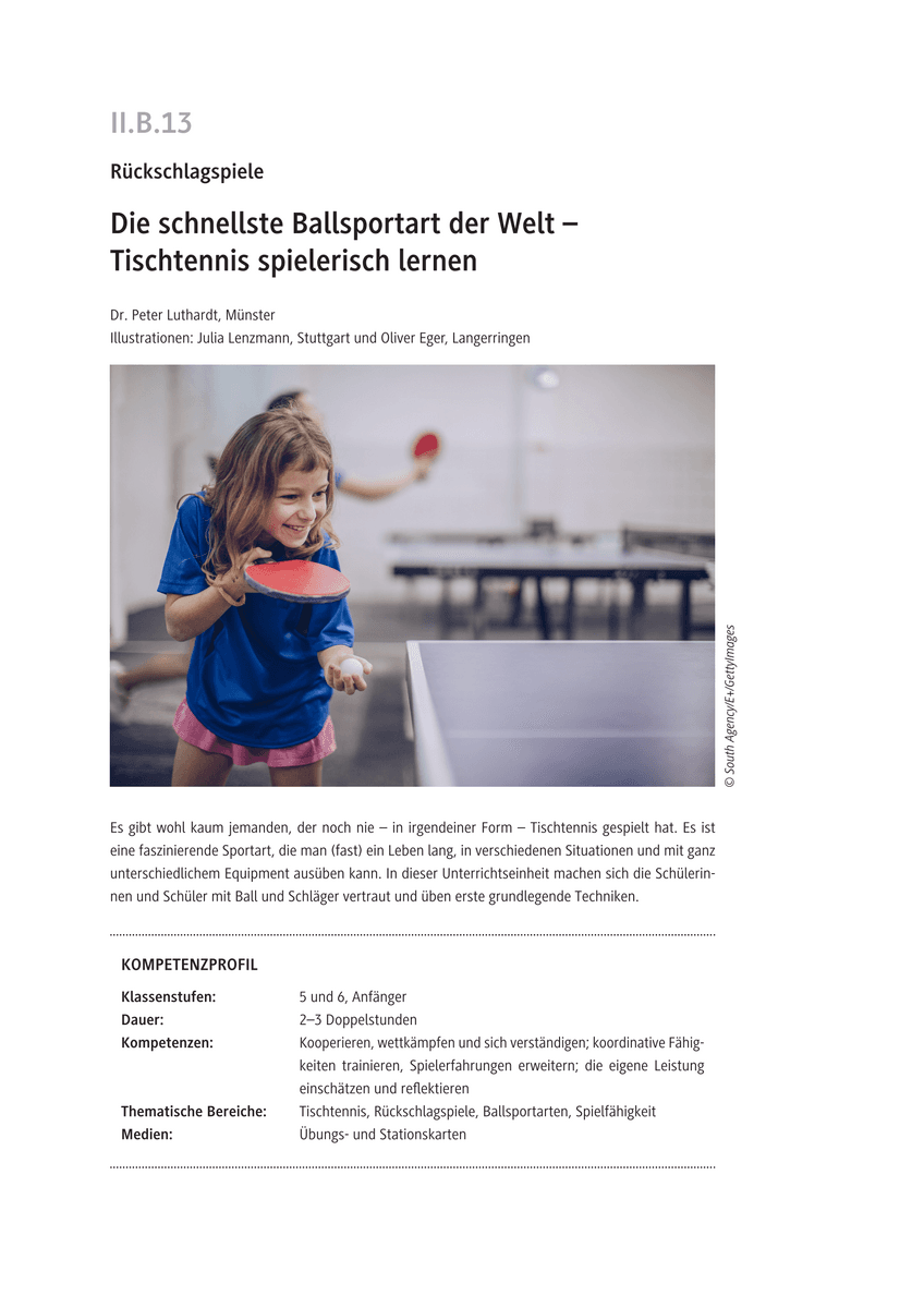 Tischtennis spielerisch lernen