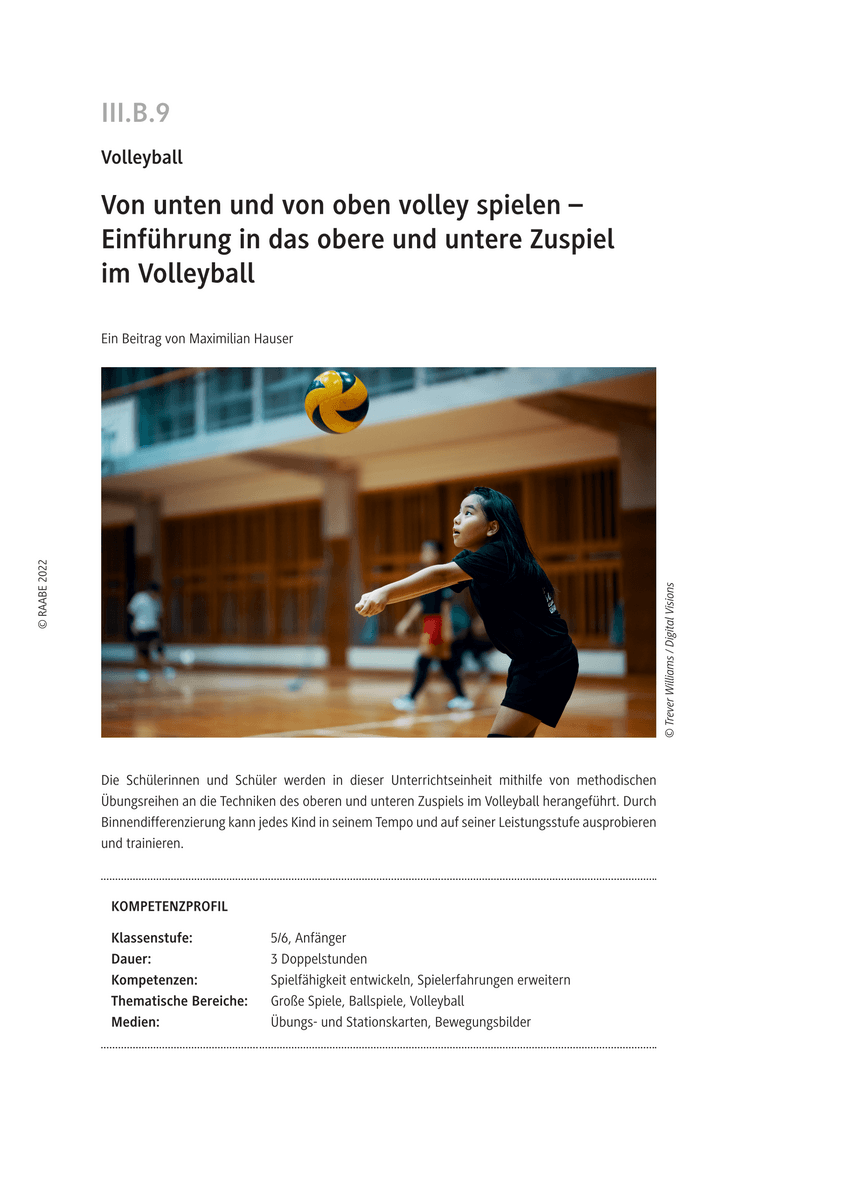 Von unten und von oben volley spielen