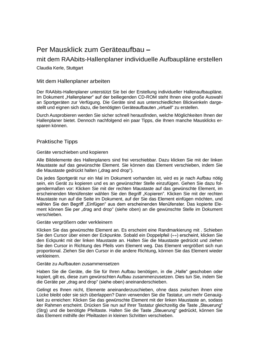 Per Mausklick zum Geräteaufbau