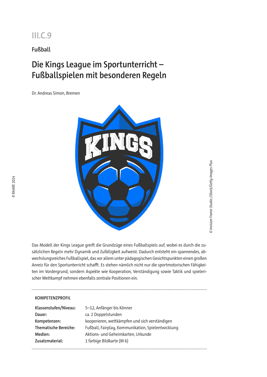 Die Kings League im Sportunterricht