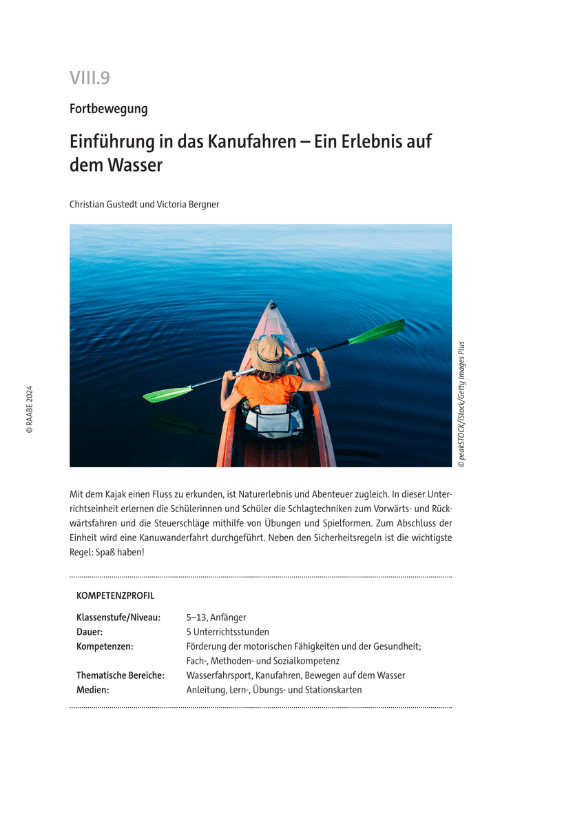 Einführung in das Kanufahren