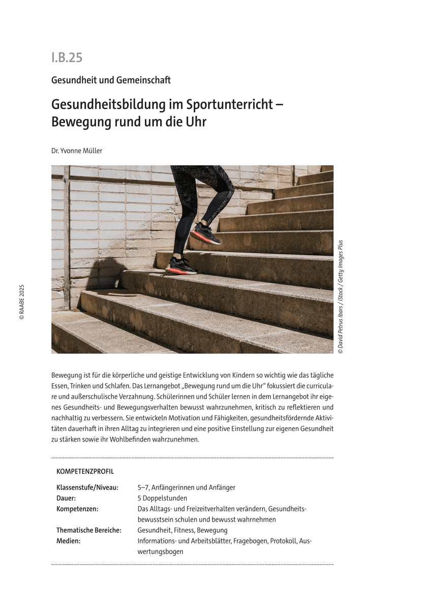 Gesundheitsbildung im Sportunterricht