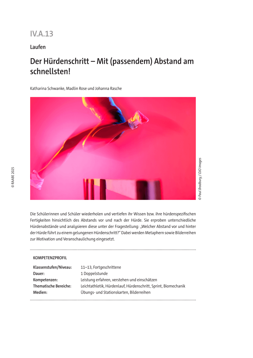 Der Hürdenschritt