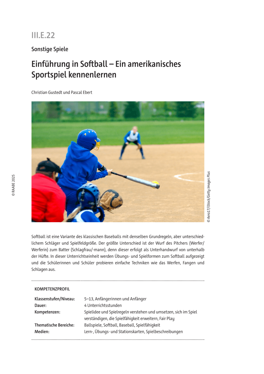 Einführung in Softball