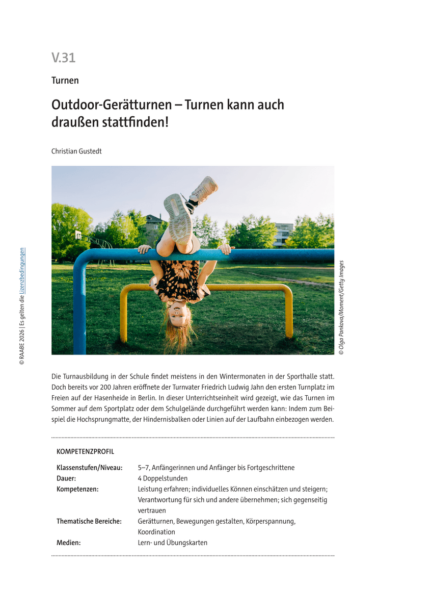 Outdoor-Gerätturnen