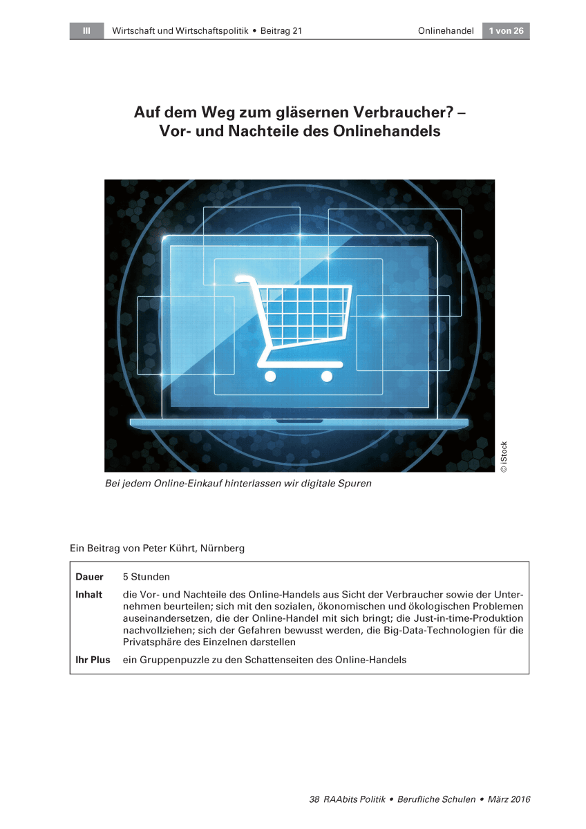 Auf dem Weg zum gläsernen Verbraucher?