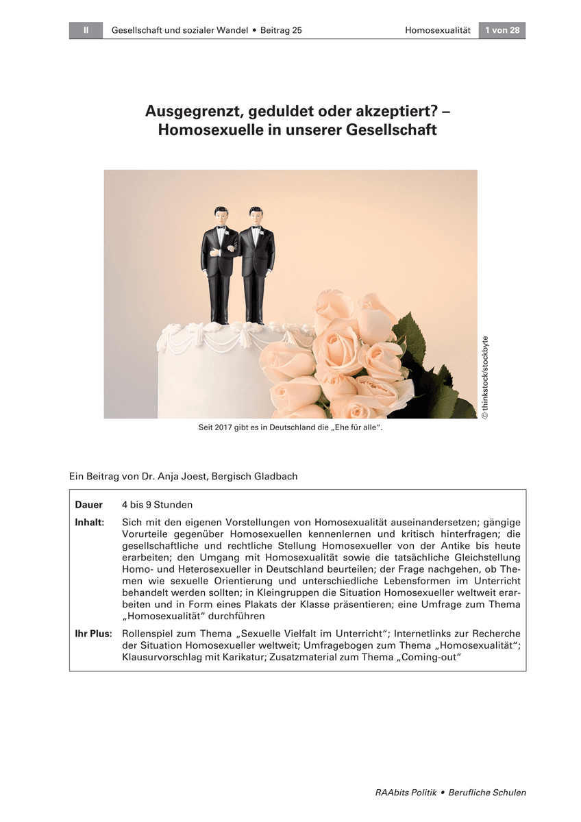 Ausgegrenzt, geduldet oder akzeptiert?