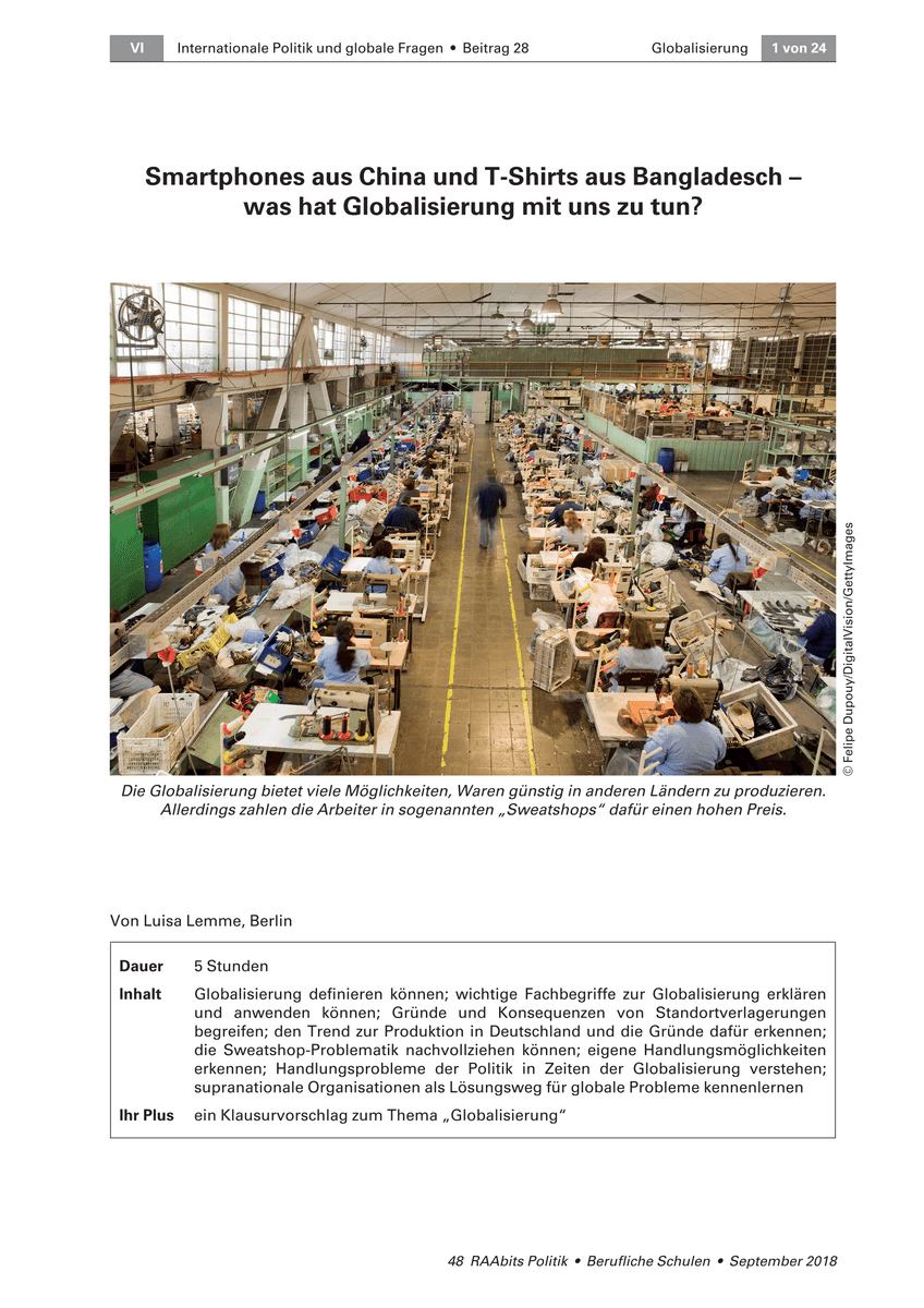 Smartphones aus China und T-Shirts aus Bangladesh