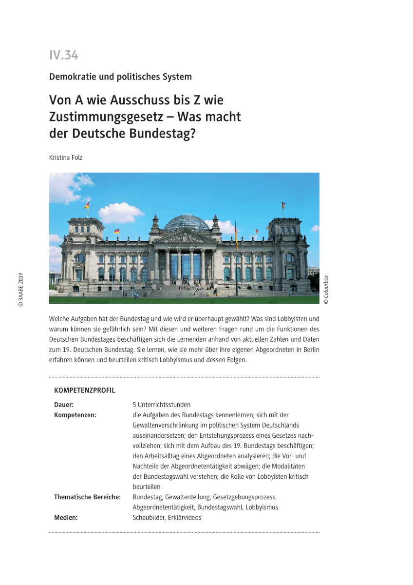Von A wie Ausschuss bis Z wie Zustimmungsgesetz
