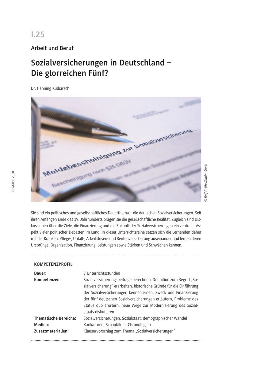 Sozialversicherungen in Deutschland