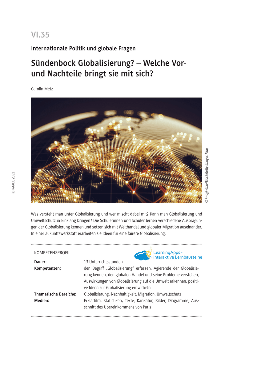 Sündenbock Globalisierung?