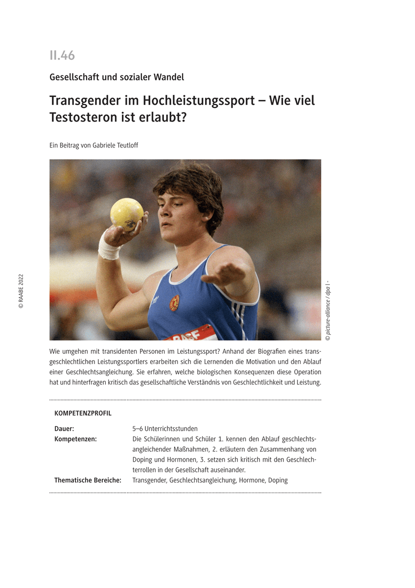Transgender im Hochleistungssport