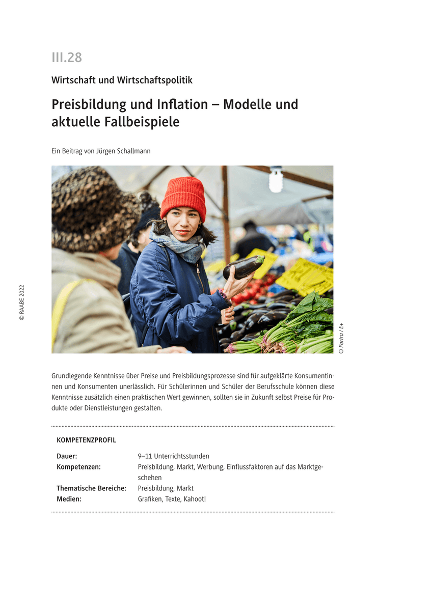 Preisbildung und Inflation