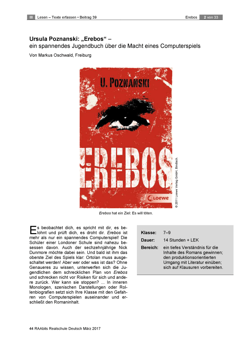 Ursula Poznanski: "Erebos"