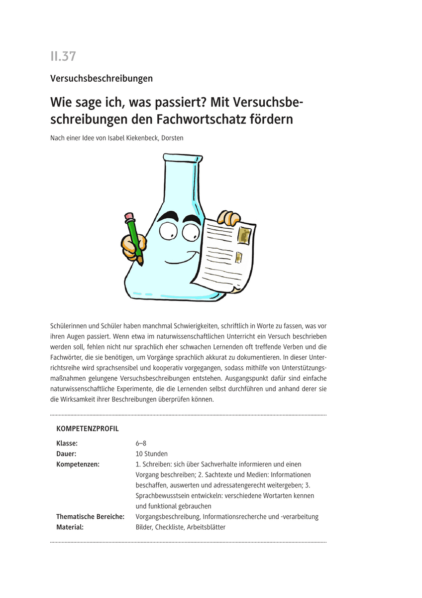 Wie sage ich, was passiert?