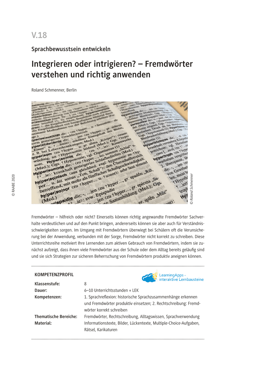 Integrieren oder intrigieren?