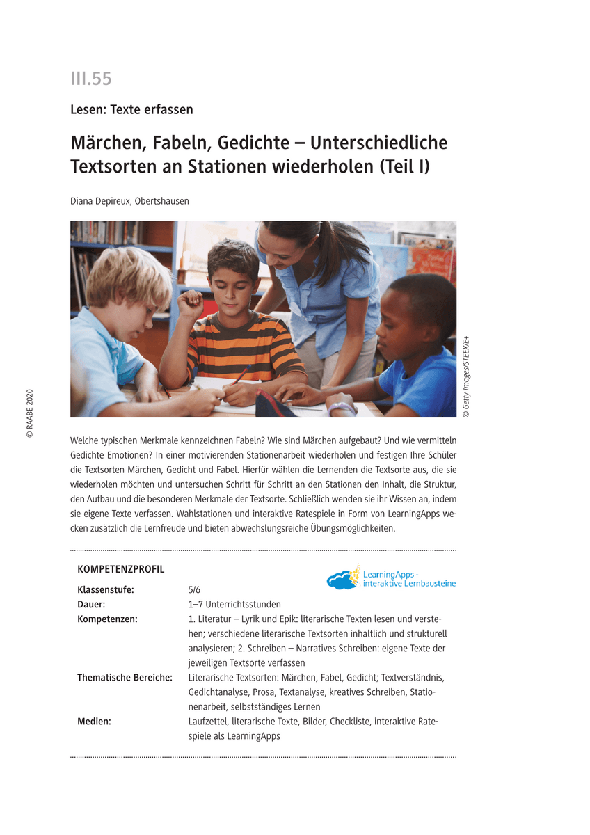 Märchen, Fabeln, Gedichte