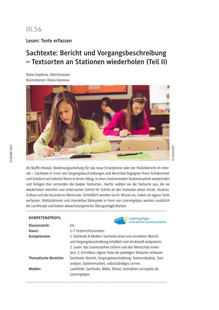 Sachtexte: Bericht und Vorgangsbeschreibung