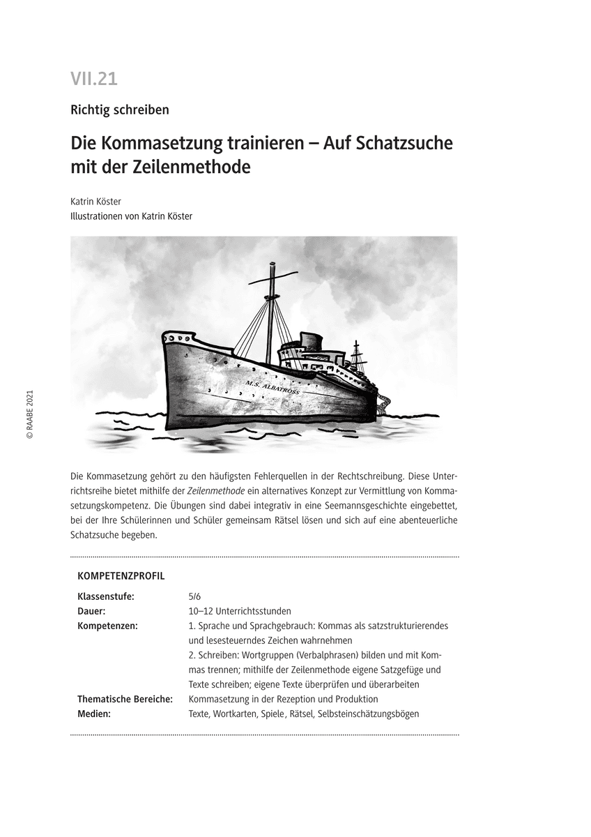 Die Kommasetzung trainieren