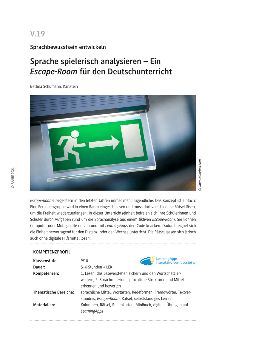 Sprache spielerisch analysieren