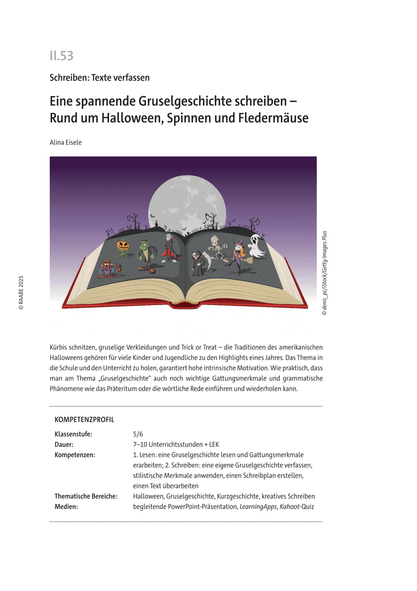 Eine spannende Gruselgeschichte schreiben