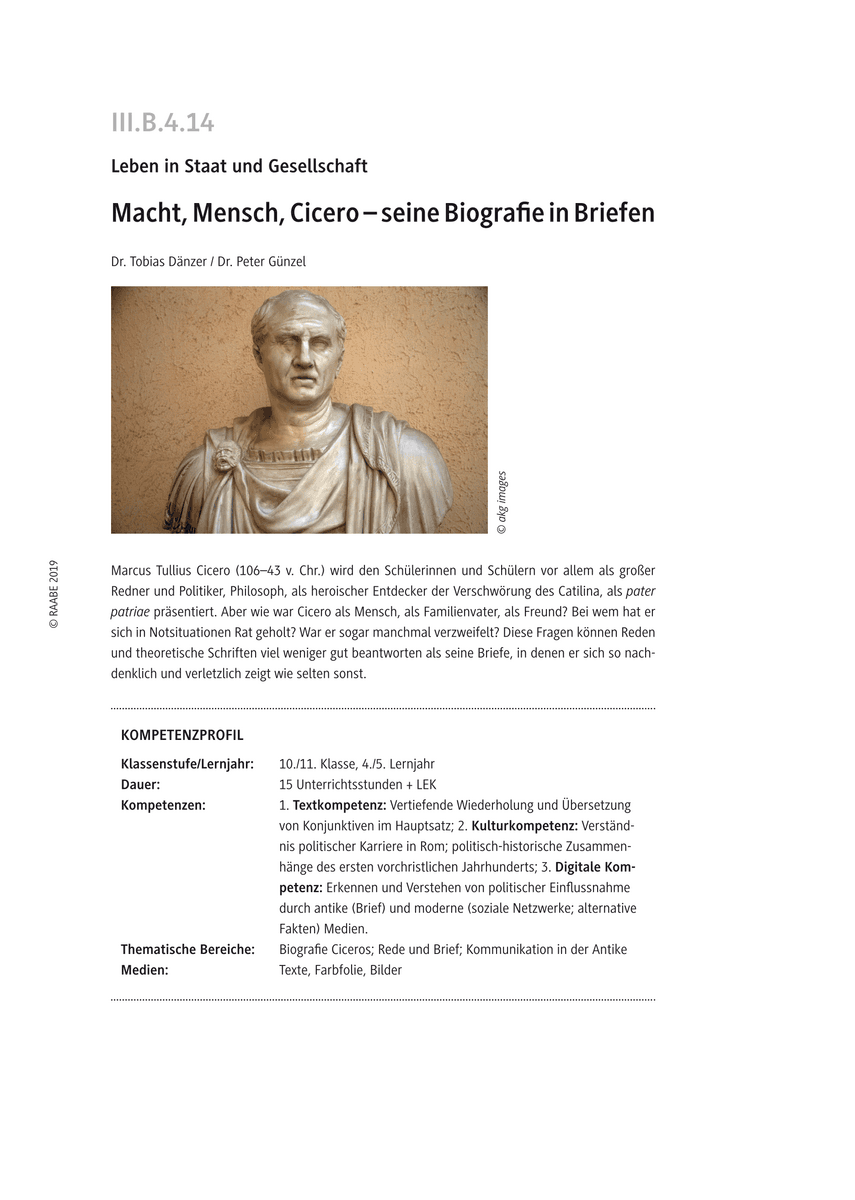 Macht, Mensch, Cicero
