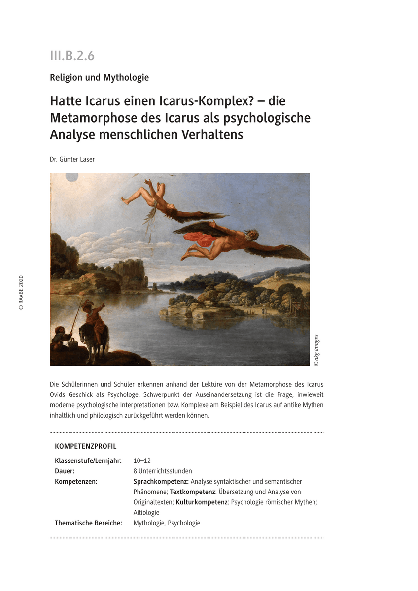 Hatte Icarus einen Icarus-Komplex?
