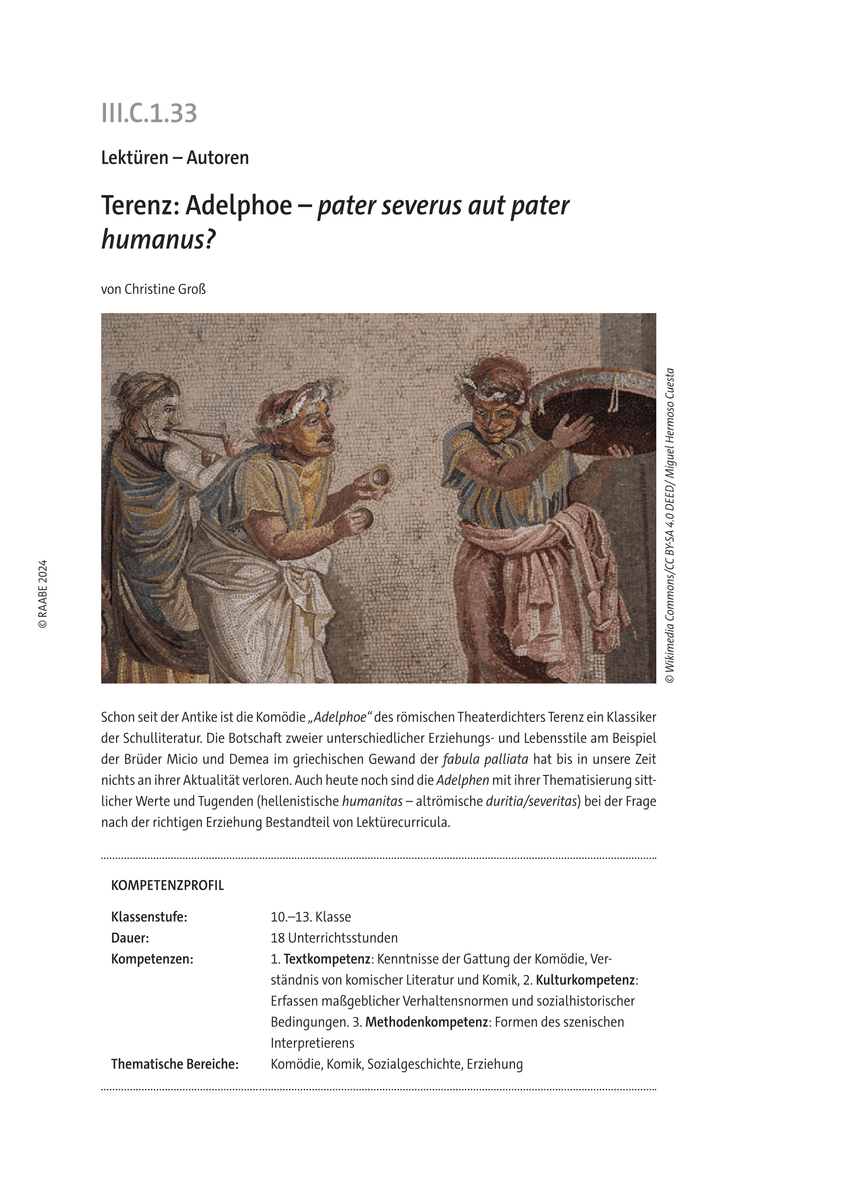 Terenz: Adelphoe