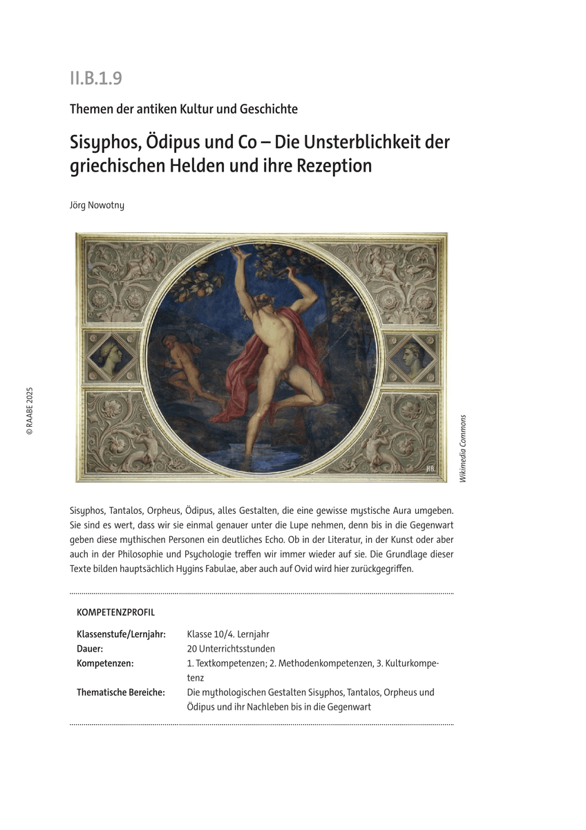 Sisyphos, Ödipus und Co