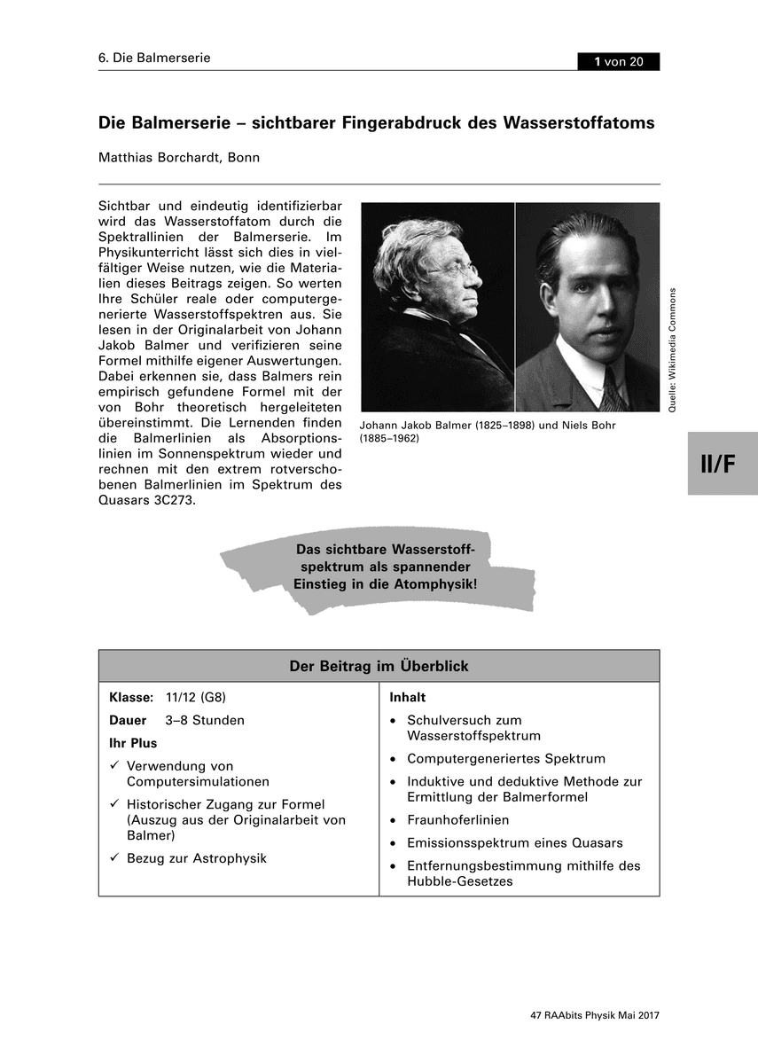 Die Balmerserie