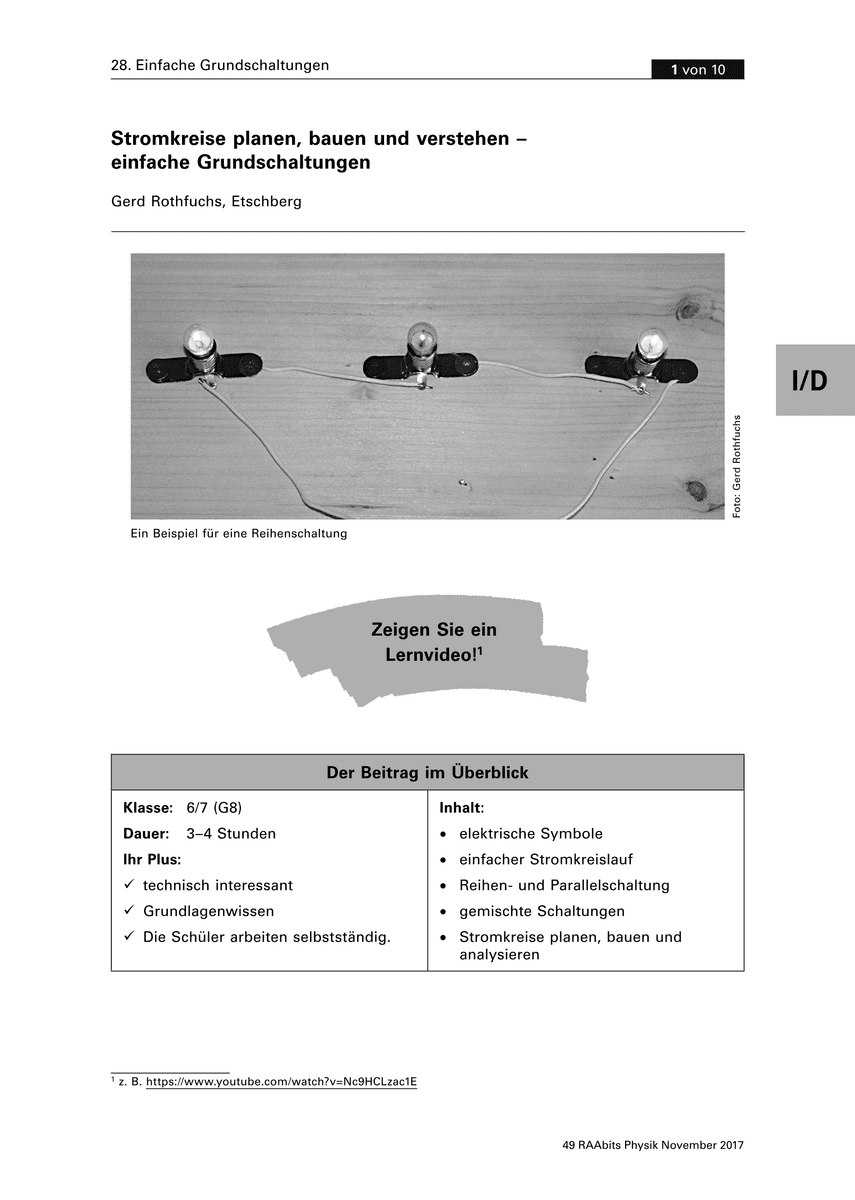 Stromkreise planen, bauen und verstehen