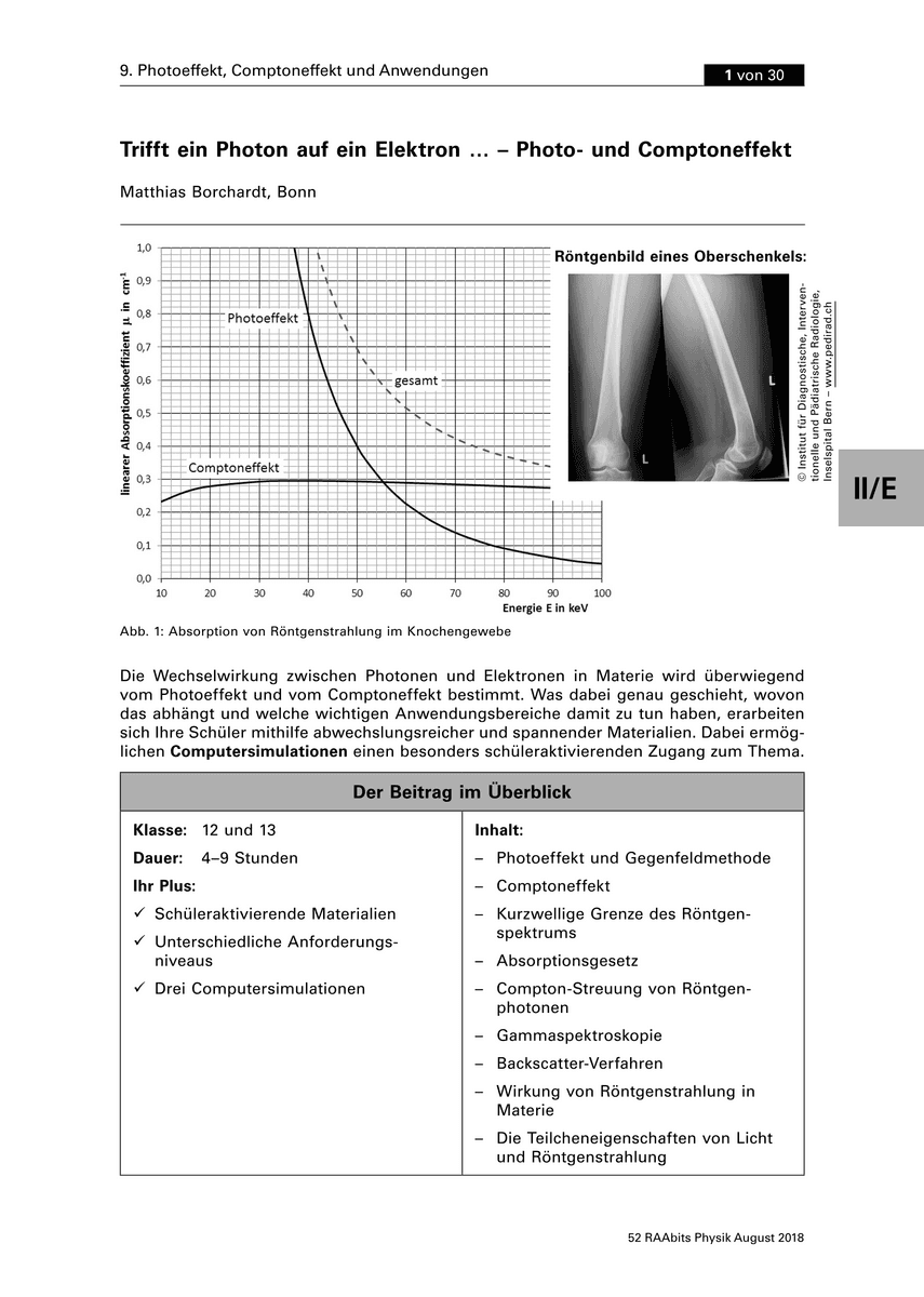 Trifft ein Photon auf ein Elektron …